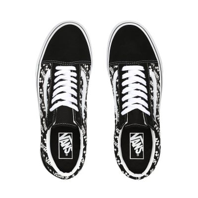 Vans Logo Repeat Old Skool - Kadın Spor Ayakkabı (Siyah)